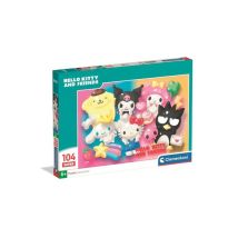 Puzzle para niños CLEMENTONI 104 piezas Hello Kitty y sus amigos 48,5 x 33,5 cm - Nuevo