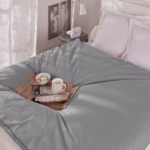 Edredon chaud 90x150 - gris perle - Becquet