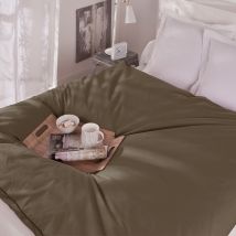Edredon chaud 90x150 - marron chocolat - Becquet