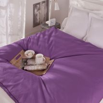 Edredon chaud 90x150 - violet prune - Becquet