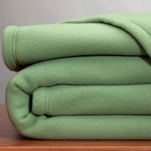 Couverture Chaude 180x220 - Vert Amande - Becquet - Fabriqué en France