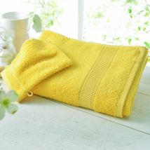Serviette de toilette 50x100 Lot de 2 - jaune - Coton - Becquet