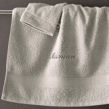 Serviette Personnalisée 50x100 - gris galet - Becquet