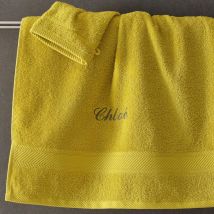 Drap de Bain Personnalisé 70x140 - jaune - Becquet