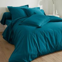 Drap-housse 160x200x28 - bleu petrole - Becquet