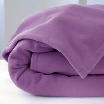 Plaid 150x220 - Violet Aubergine - Becquet - Fabriqué en France