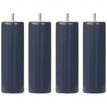 4 pieds forme cylindrique hauteur 19,5cm - gris foncé - Hêtre - Becquet
