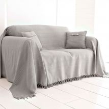 Housse de coussin 65x65 Lot de 2 - gris - Coton - Becquet