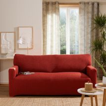 Housse canapé 2places - rouge tomette - Becquet