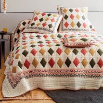 Plaid 150x150 - orange poterie - Becquet