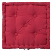 Coussin matelas 40x40 Lot de 2 - rouge cerise - Coton - Becquet