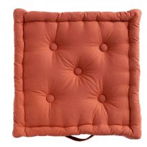 Coussin matelas 40x40 Lot de 2 - rouge tomette - Coton - Becquet