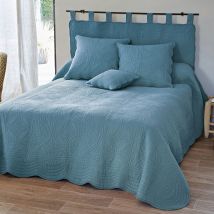 Housse de coussin 40x40 - bleu grisé - Coton - Becquet