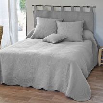 Boutis 180x250 - gris perle - Coton - Becquet