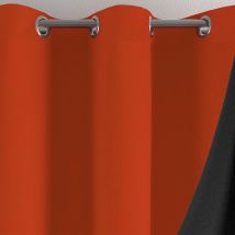 Rideau occultant L.140xH.260 - orange poterie - Becquet