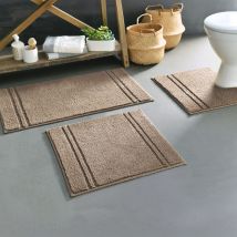 Tapis de bain 60x60 - beige sable - Coton - Becquet