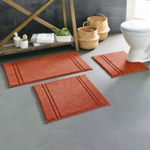 Tapis de bain 60x60 - orange terracotta - Coton - Becquet