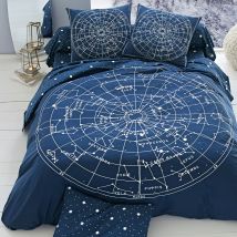 Housse de couette 260x240 - bleu marine - Coton - Becquet