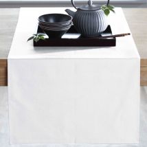 Chemin de table 48x150 - blanc - Coton - Becquet