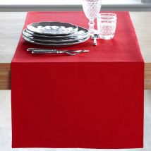 Chemin de table 48x150 - rouge - Coton - Becquet
