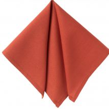 Serviette de table 43x43 Lot de 6 - orange terracotta - Bois - Becquet