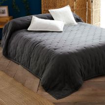 Jeté de lit 180x240 - gris anthracite - Becquet