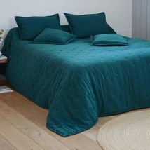 Jeté de lit 220x240 - vert émeraude - Becquet