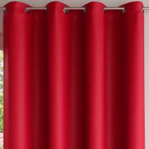 Rideau occultant L.140xH.240 - rouge - Becquet