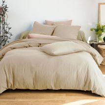 Housse de couette 200x200 - beige - Gaze de coton - Becquet