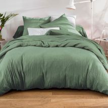 Drap 240x300 - vert céladon - Gaze de coton - Becquet