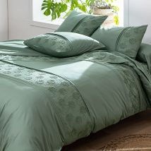 Taie traversin 43x186 - vert sauge - Coton - Becquet