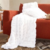 Plaid 130x170 - blanc - Becquet