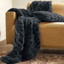 Plaid 130x170 - gris foncé - Becquet