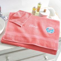 Drap de bain 70x130 - rose corail - Coton - Becquet