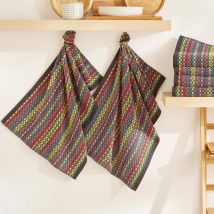 Essuie-mains 50x80 Lot de 3 - Multicolore - Coton - Becquet