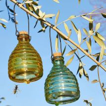 Set 2 pièges à guêpes - Multicolore - Verre - Becquet