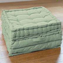Triple coussin matelas 60x60 - vert eucalyptus - Coton - Becquet