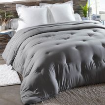 Couette légère 260x240 - gris - Becquet