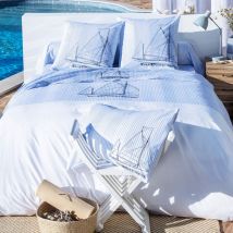 Housse de couette 260x240 - bleu - Coton - Becquet
