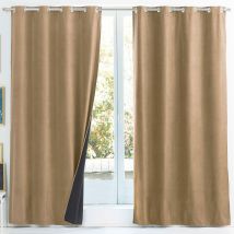 Rideau occultant L.140xH.240 - marron taupe - Verre - Becquet