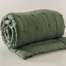courtepointe 90x200 - vert kaki - Becquet
