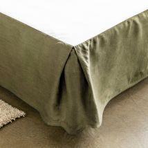 Housse cache sommier 180x200 - vert kaki - Becquet