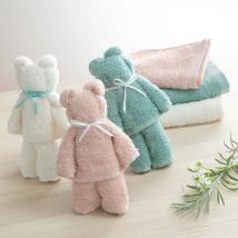 Serviette invité 30x30 - rose pastel - Coton - Becquet