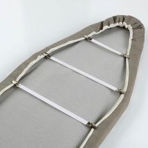 Set 4 sangles fixation drap - gris - Becquet