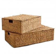 Petite malle dessous de lit - beige - Métal - Becquet