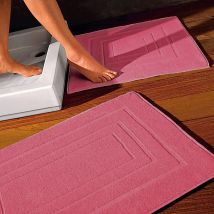 Tapis de bain 60x60 - rose framboise - Coton - Becquet