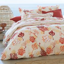 Housse de couette 200x200 - orange corail - Coton - Becquet