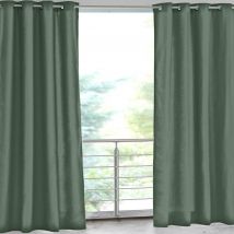 Rideau L.135xH.240 - vert kaki - Inox - Becquet