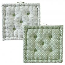 Coussin matelas 40x40 - vert - Coton - Becquet