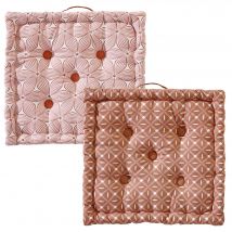 Coussin matelas 40x40 - orange terracotta - Coton - Becquet